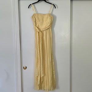 BCBG Size 0 Strapless Yellow Dress